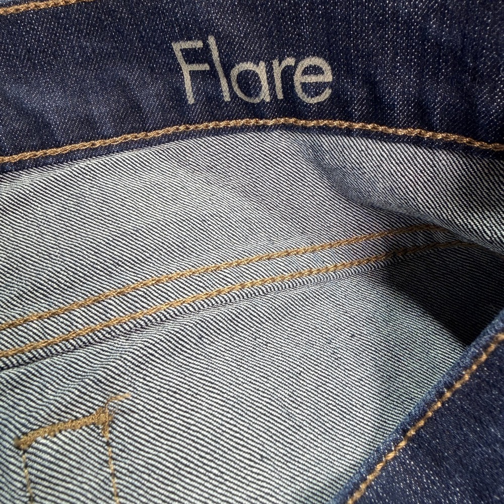 Calvin Klein Curvy Jeans Flare Womens Plus Size 18W Dark Blue Denim Y2K Classic - Picture 7 of 10